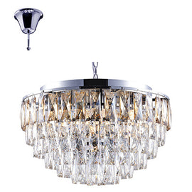 Radiant 7LT Chandelier Crystal Chrome E14 7x40w in Electrical & Lighting,Lighting,Interior Lighting