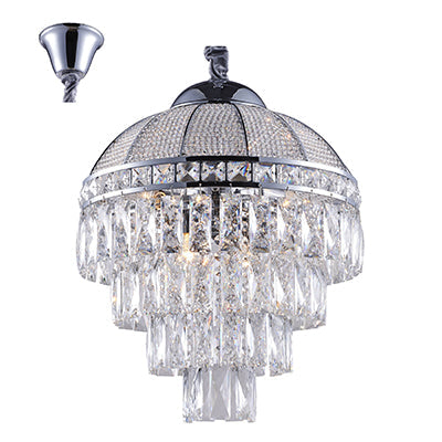 Radiant 4LT Chandelier Crystal Chrome E14 4x40w in Electrical & Lighting,Lighting,Interior Lighting