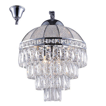 Radiant 4LT Chandelier Crystal Chrome E14 4x40w in Electrical & Lighting,Lighting,Interior Lighting