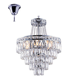 Radiant 6LT Chandelier Crystal Chrome E14 6x40w in Electrical & Lighting,Lighting,Interior Lighting