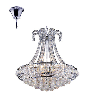 Radiant 12L Chandelier Crystal Chrome E14 12x40w in Electrical & Lighting,Lighting,Interior Lighting