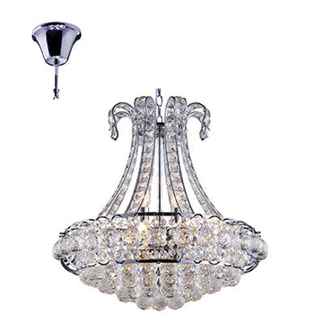 Radiant 12L Chandelier Crystal Chrome E14 12x40w in Electrical & Lighting,Lighting,Interior Lighting