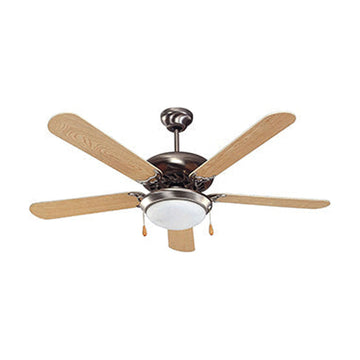 Radiant Ceiling Fan with Light Satin Chrome E27 2x60w - image 01