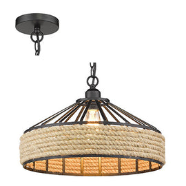 Radiant Pendant Rope Black E27 1x40w in Electrical & Lighting,Lighting,Interior Lighting