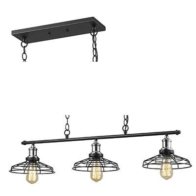 Radiant Pendant Grid 3LT Black/Chrome E27 3x40w in Electrical & Lighting,Lighting,Interior Lighting