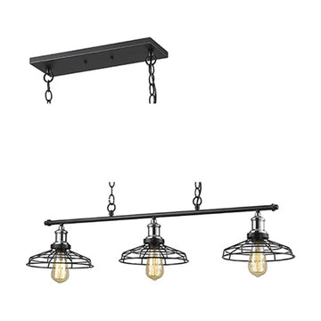 Radiant Pendant Grid 3LT Black/Chrome E27 3x40w - image 01
