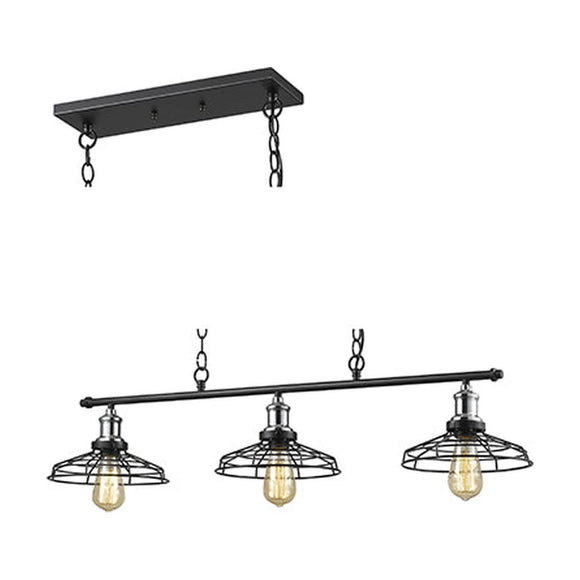 Radiant Pendant Grid 3LT Black/Chrome E27 3x40w - image 01