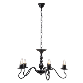 Radiant 5LT Chandelier Black E27 5x40w in Electrical & Lighting,Lighting,Interior Lighting