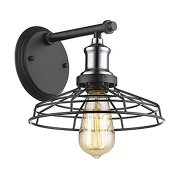 Radiant Wall Light Grid Black & Chrome E27 1x40w - image 01