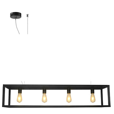 Radiant Pendant 4LT Metal Black E27 4x60w in Electrical & Lighting,Lighting,Interior Lighting