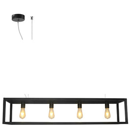 Radiant Pendant 4LT Metal Black E27 4x60w in Electrical & Lighting,Lighting,Interior Lighting
