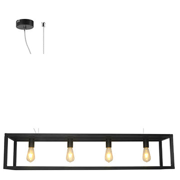 Radiant Pendant 4LT Metal Black E27 4x60w in Electrical & Lighting,Lighting,Interior Lighting