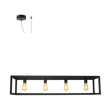 Radiant Pendant 4LT Metal Black E27 4x60w - image 01