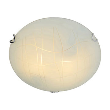 Radiant Line Pattern Ceiling Light Chrome E27 1x60w - image 01