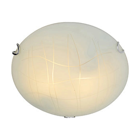 Radiant Line Pattern Ceiling Light Chrome E27 1x60w - image 01