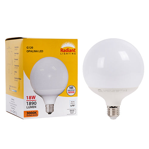Radiant LED Opalina Frosted G120 18w E27 3000K N in Electrical & Lighting,Lighting,Globes & Tubes