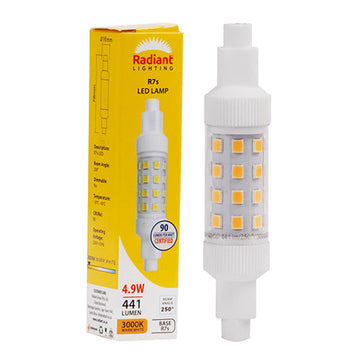 Radiant LED QI Clear 4.9w R7s J78mm 3000K N in Electrical & Lighting,Lighting,Globes & Tubes