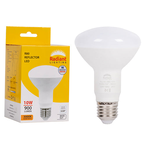Radiant LED Globe R80 Reflector 10w E27 3000K N in Electrical & Lighting,Lighting,Globes & Tubes