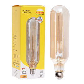 Radiant LED Filament Globe Amber 8w E27 2700K 60x234mm N in Electrical & Lighting,Lighting,Globes & Tubes