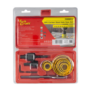Tork Craft Holesaw Set 13pce In Case Carbon Steel - image 01