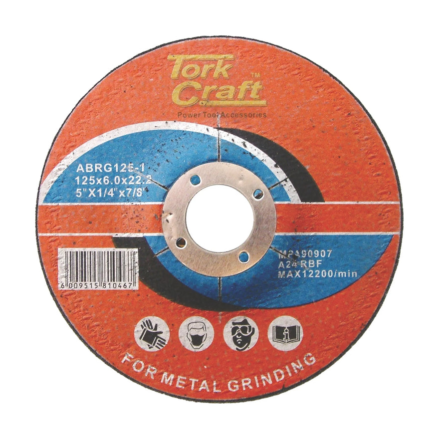 Tork Craft Grinding Disc For Steel 125 X 6.0 X 22.22mm - image 01