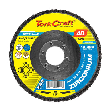 Tork Craft Flap Disc Zirconium 115mm 40 Grit Angled - image 01