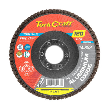 Tork Craft Flap Sanding Disc 115mm 120 Grit A/O - image 01