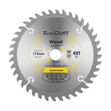 Tork Craft Blade Contractor 170 X 40t 20/16 Circular Saw TCT - image 01