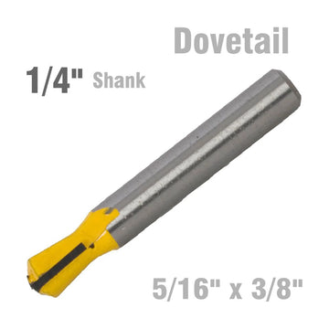 Pro-Tech Dovetail Router Bit 5/16' x 3/8' 1/4' Shank - image 01