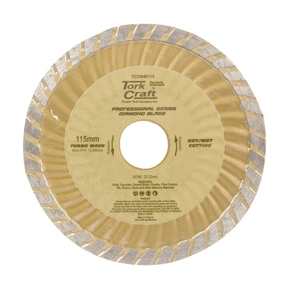 Tork Craft Diamond Blade Turbo Wave 115mm X 22.22mm - image 01