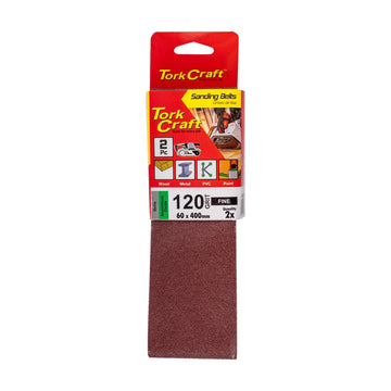 Tork Craft Sanding Belt 60 X 400mm 120 Grit 2 Pack (for Triton Palm Sander) - image 01