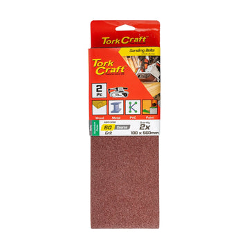 Tork Craft Sanding Belt 100 X 560mm 60 Grit 2 Pack - image 01