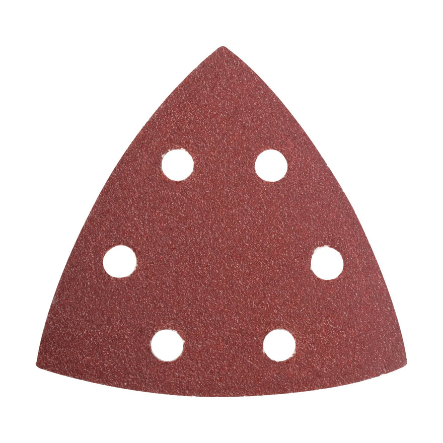 Tork Craft Sanding Triangle Sheet 60 Grit 94x94x94mm 5 Pack W/holes Hook & Loop - image 01