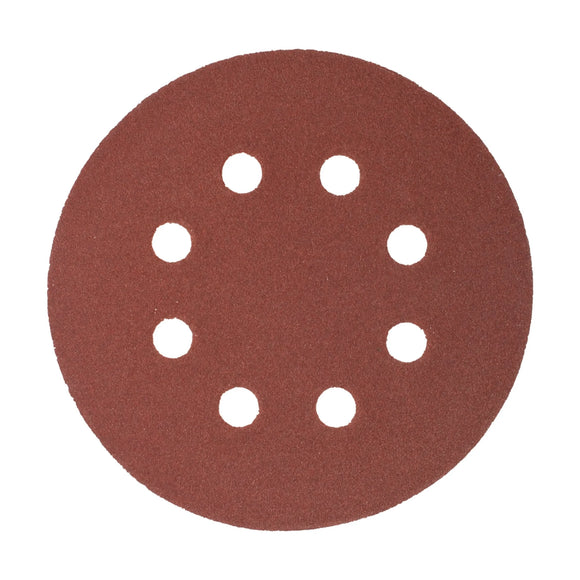 Tork Craft Sanding Disc 125mm 120 Grit With Holes 10 Pack Hook And Loop - image 01