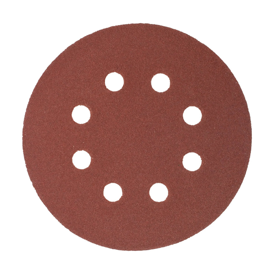 Tork Craft Sanding Disc 125mm 120 Grit With Holes 10 Pack Hook And Loop - image 01