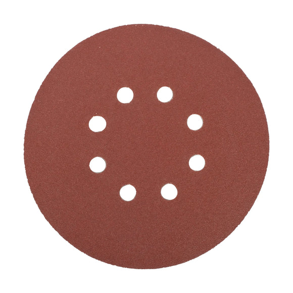 Tork Craft Sanding Disc 150mm 120 Grit With Holes 10 Pack Hook And Loop - image 01
