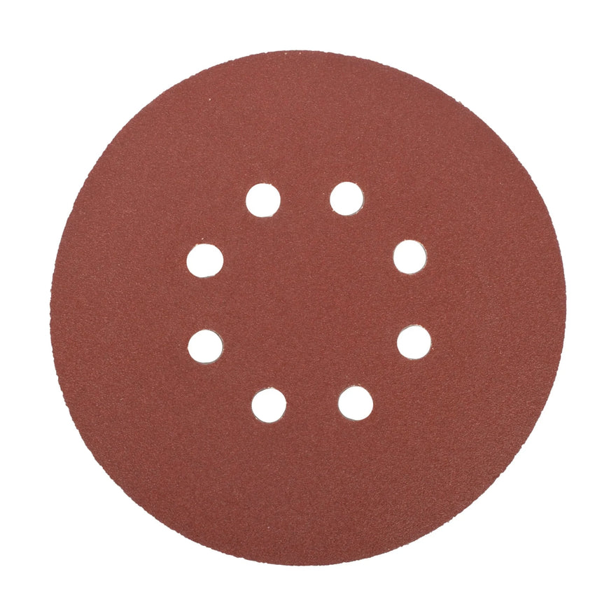 Tork Craft Sanding Disc 150mm 120 Grit With Holes 10 Pack Hook And Loop - image 01