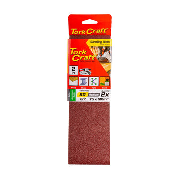 Tork Craft Sanding Belt 75 X 510mm 80 Grit 2 Pack - image 01