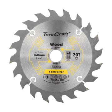 Tork Craft Blade Contractor 160 X 20t 20/16 Circular Saw TCT - image 01