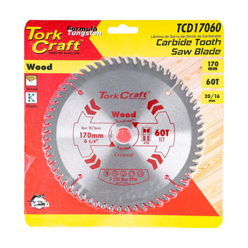 Tork Craft Blade TCT 170 X 60t 20/16 General Purpose Cross Cut - image 01