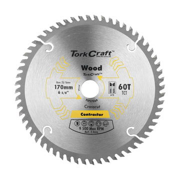 Tork Craft Blade Contractor 170x60t 20/16 Circular Saw TCT - image 01