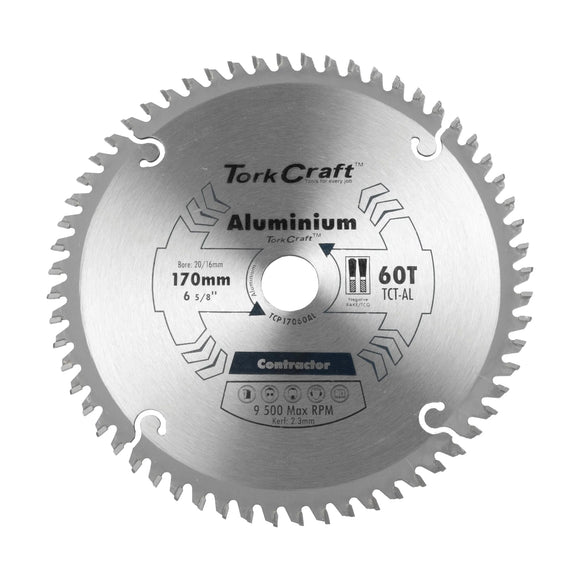 Tork Craft Blade Contractor Alum 170 X 60t 20/16 Circular Saw TCT - image 01