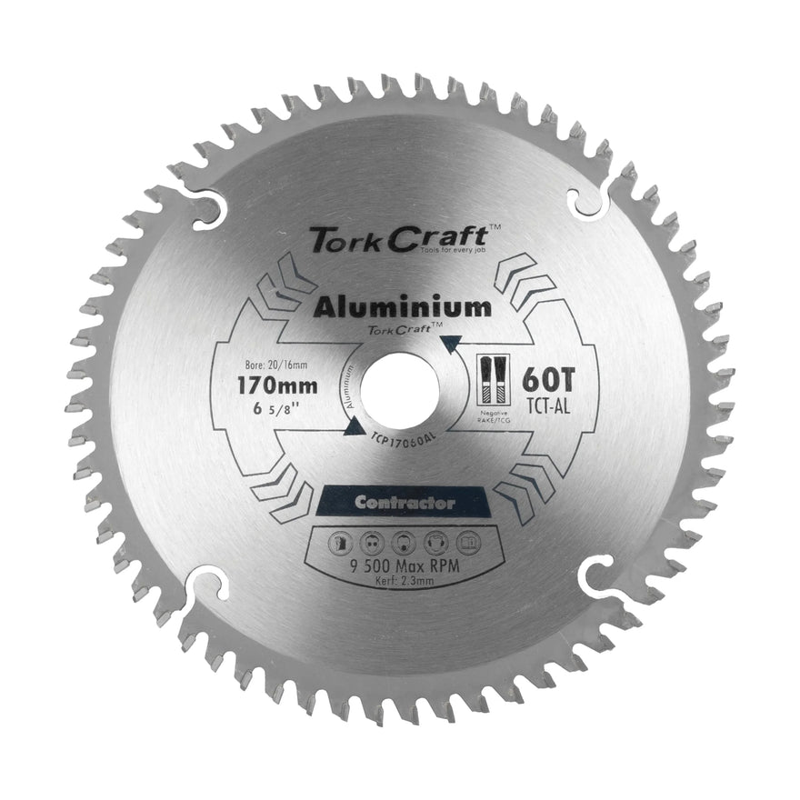 Tork Craft Blade Contractor Alum 170 X 60t 20/16 Circular Saw TCT - image 01