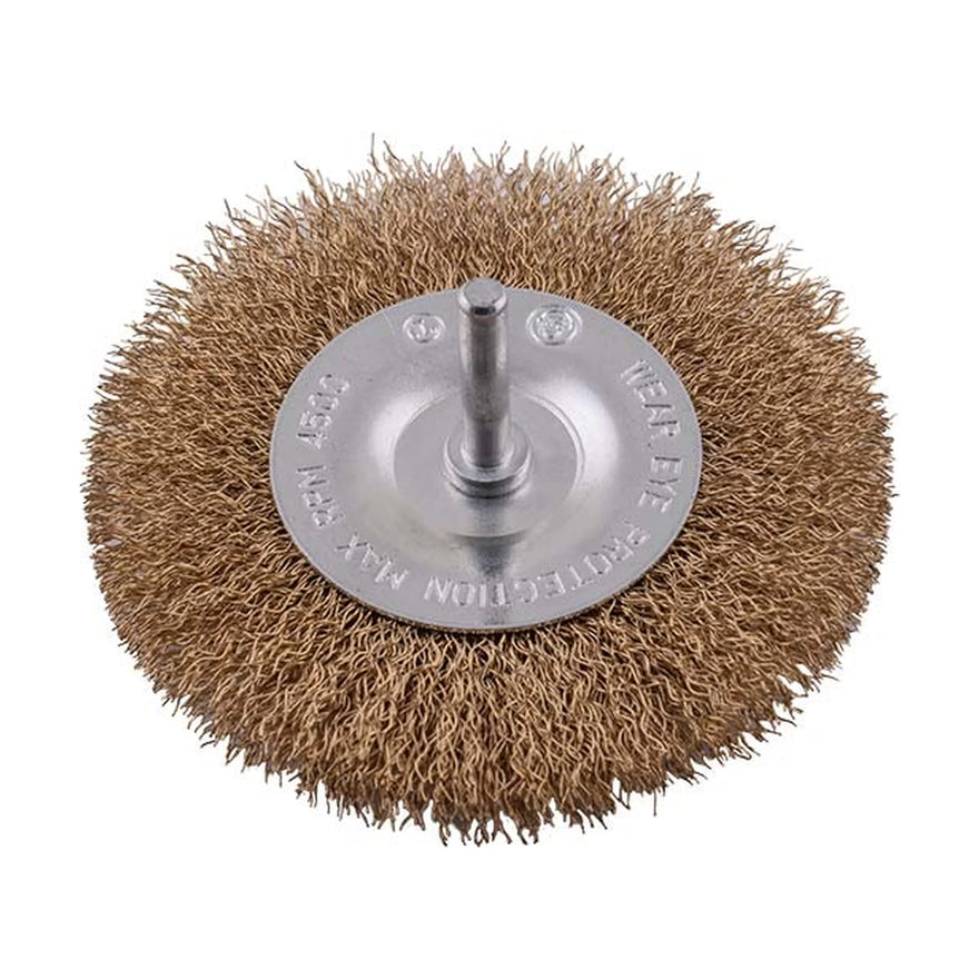 Tork Craft Wire Wheel Brush 100mm X 6mm Shaft Blister - image 01