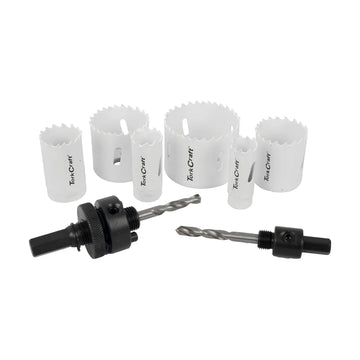 Tork Craft Holesaw Set 9pc In Case Bi-metal 19 22 29 38 44 57mm - image 01