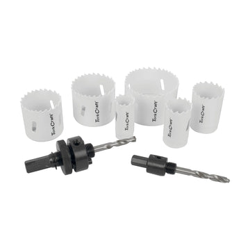 Tork Craft Holesaw Set 9pc In Case Bi-metal 22 29 35 44 51 64mm - image 01