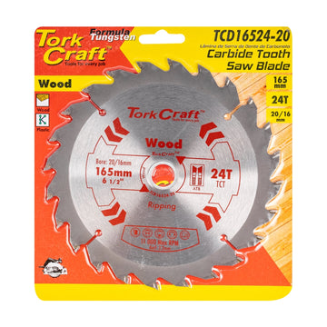 Tork Craft Blade TCT 165 X 24t 20/16 General Purpose Rip - image 01
