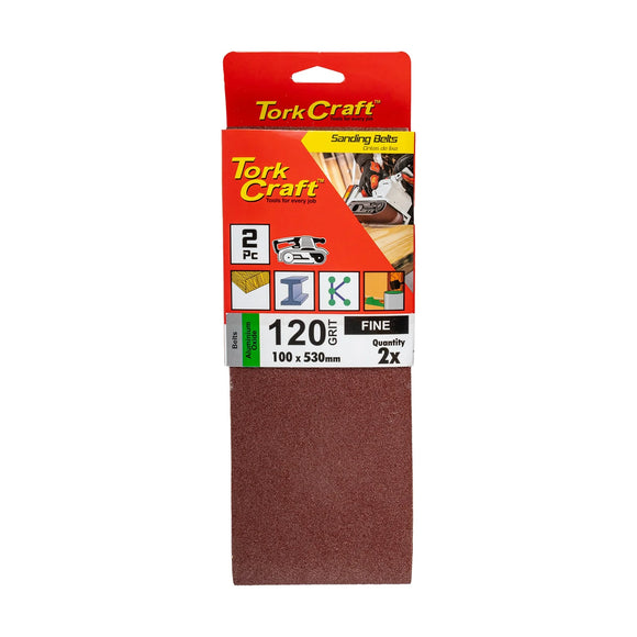Tork Craft Sanding Belt 100 X 530mm 120 Grit 2 Pack - image 01