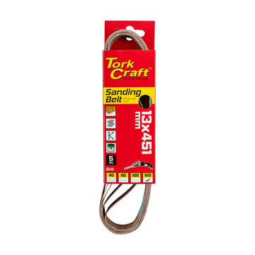 Tork Craft Powerfile Sanding Belt 13 X 451mm 120 Grit 5 Pack - image 01