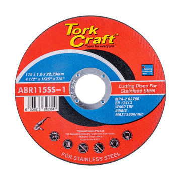 Tork Craft Cutting Disc Metal & Stainless Steel 115 X 1.6 X 22.2mm - image 01